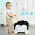 Wooden Baby Push Cart Push and Pull Stand Multifuctional Push Toy Shopping Cart for. 