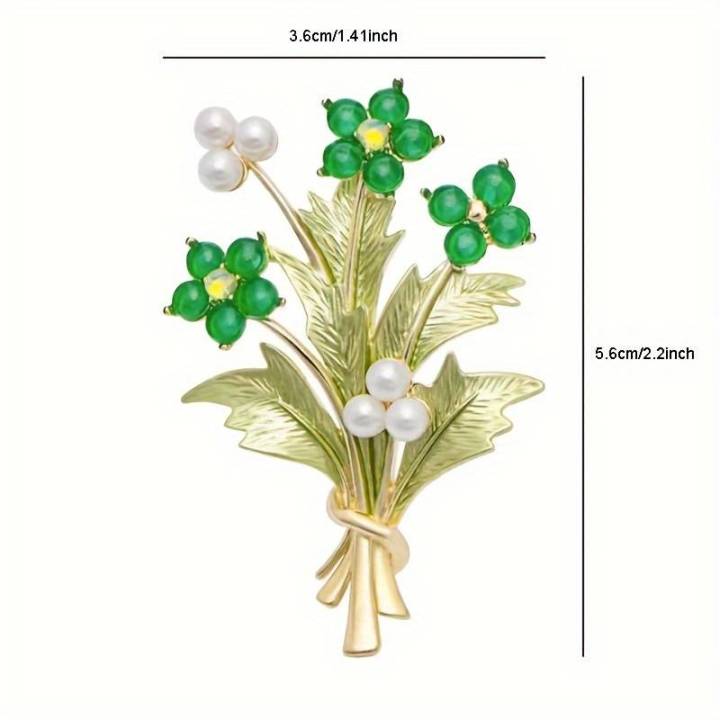 hijab%20pin%20Green%20flower%20leaf%20and%20pearl%20flower%20leaf%20fashionable%20style%20elegant%20flower%20brooch%20for%20girls%20and%20women-%20Avant-garde%20-%20Image%203