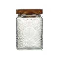 Decorative pattern Vintage jar Handcrafted Organizer  glass Pattern glass Airtight seal Sturdy construction Sealed jar for Home decor Kitchen storage Pantry organization Gift idea Suitable for all. 