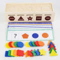 Montessori children's classification shape color cognitive matching teaching aids storage box exercise hand eye coordination toys. 