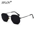 Hexagon Men Women Sunglasses Square Polygon Sun Glasses Brand Designer Retro Shades Metal Frame Eyewear TOP UV400 de sol hombre. 