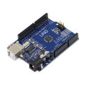 Arduino Uno R3 Board SMD Version Microcontroller Based On ATmega328 With USB Cables For Electronics Projects. 