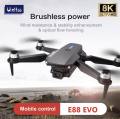 E88 EVO Professional E88 PRO Brushless Motor RC Dron 8K Dual Camera Optical Flow Foldable Helicopter Aircraft Quadcopter Drone.