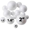 20ps 4 Different sizes 8/1.2/1.6/2 Inches White Craft Foam Balls, Foam Craft Balls, Foam Balls For Arts and Crafts, DIY Craft For Home, School Craft Project. 