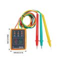 Phase Tester Rotating Field Measuring Device, 3 Phase El Sequence Indicator Pressure Rotation Meter with LED and Buzzer. 