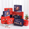 Red Bag Gift Bags Eco-Friendly With Handle Wrapping Bag Candy Bags Shopping Bag Paper Bag Chocolate Bags for Holiday Gifts. 