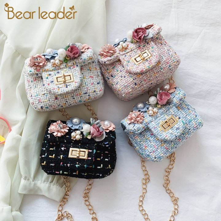 Bear Leader Children's Bag New Cute Girl Flowers Small Bag