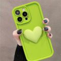 Fashions High Quality Korean Cute 3D Love Heart Lovely Hot Pink Girl Silicone Soft Case For iPhone 15 14 Pro Max 13 12 11 XS XR Shockproof Back Cover. 