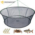 Portable Folded Fishing Net, Crab Drop Fish Network with Rope, Hand Casting Cage Mesh Trap for Minnows,Lobster,Crawfish, Shrimp.