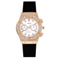 Luxury Fashion Women Silicone Watches High End Double Diamond Scale Dial Ladies Quartz Wristwatches Casual Watch Reloj Mujer. 