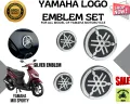 YAMAHA PARTS LOGO EMBLEM FOR MIO SPORTY | SILVER | 4PCS 1 SET WITH STICKER | CASH ON DELIVERY. 