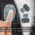 USB Fingerprint Key Reader FIDO U2F Speedy Matching Security Key Hello Anti-Spoofing Mini Fingerprint Reader Easy to Use. 
