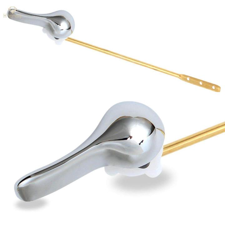 Toilet Tank Flush Handle Toilet Handle Chrome Polished Modern Brass Arm Front Mount Repair Replacement Toilet Lever Fittings Accessories