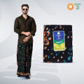 Amanat Shah Lungi Modhumoti 5 Hand Linen Multicolor Print & Batik Lungi for Men.
