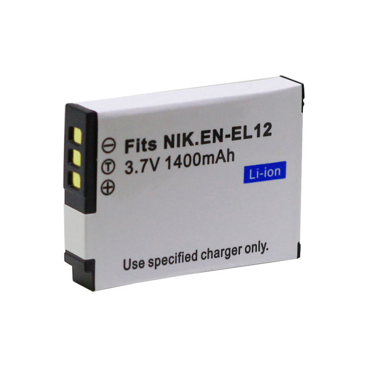 【YIYANGMAOYI111】1400mAh EN-EL12 EN EL12 For Nikon COOLPIX S630 S640 S1000 S1200pj S31 S6000 S6100 S6150 AW120s S9600 Camera