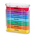 Portable Weekly 7 Days Pill Box/Colorful Design Stackable 4 Times a Day Medicine Storage Dispenser/Plastic Pill Organizer Boxs. 