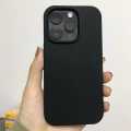 Liquid Silicone Premium Quality Back Cover Case For Apple iPhone 11 TO 14 PRO MAX – Black. 