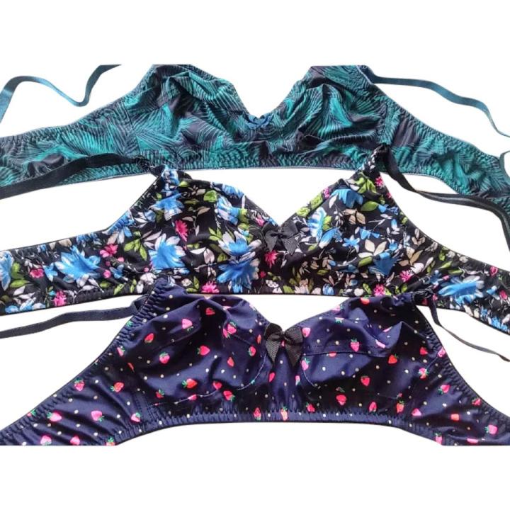 3 Piece Stage Bra Cotton Bra Soft Bra For Women - Explore Comfort with Stylish Cotton Bras