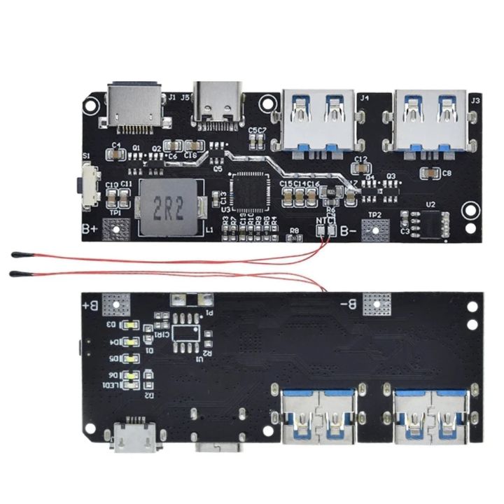 QC4%20PD3.0%2022.5W%205%20Port%202%20Way%205A%20Micro/Type-C%20Power%20Bank%2018650%20Module%20Circuit%20Board%20Quick%20DIY%20Temperature%20/Circuit%20Protection%20Diy%20Motherboard%20-%20Image%203