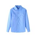 Girls School Blouse Shirt Long Sleeve White Shirt Sky Blue Formal Blouse Top For Student Ages 4-15 Years Tops Children Clothes. 