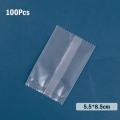 100Pcs Thicker Machine Seal Bags Clear Frosted Food Biscuit DIY Baking Cake Bag. 