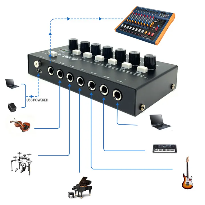 MX600%20Ultra%20Low-Noise%206-Channel%20Line%20Mixer%20Stereo/Single%20Track%20Switch%20Microphone%20Preamplifier%20Headphone%20Preamplifier%20Sound%20Mixer%20-%20Image%206
