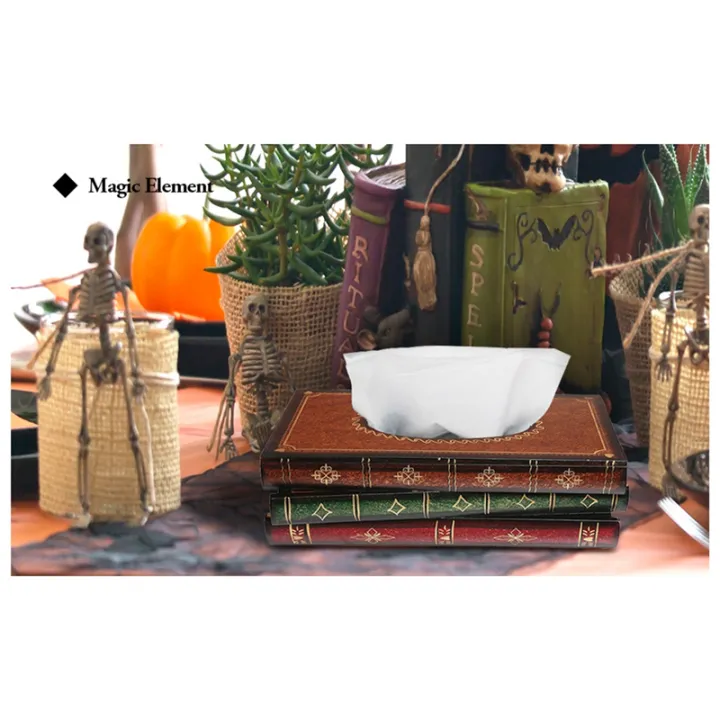 Vintage%20Stacked%20Books%20Design%20Solid%20Wood%20Tissue%20Box%20Holder%20Rectangular%20with%20Easy%20Refill%20Hinged%20Top,Green%20About%2025.5x14.5x10.3CM%20-%20Image%2010