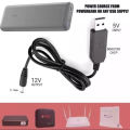 USB Power Boost line DC 5V to DC 9V / 12V Powerbank to Router and Onu Step UP Module USB Converter Adapter Cable 2.1x5.5mm Plug (current chole geleo power bank diye chalanor cable). 