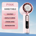 2025 New Semiconductor Refrigeration High-speed Handheld Electric Fan 4000mAh U-SB Portable Rechargeable Outdoor Small Fan. 