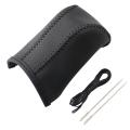 Leather Gear Shift Knob Cover for Toyota Corolla Rav4 Rav 4 2014-2019 Automatic Hand-Stitched DIY Gear Shift Collars. 