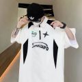 Extra Large Size300Half Zipper Machine Jin Car StylepoloShirt Men's American HeavyvibeWind LapelTShirt Top.