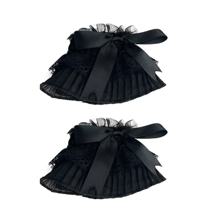 Floral%20Lace%20Cuffs%20Stretch%20Bracelet%20Lace%20Wrist%20Cuffs%20Short%20Sleeves%20Y2K%20Fashion%20Costume%20Accessory%20Black%20White%20-%20Image%207