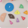 9Pcs/Set EVA Addition Subtraction Fractions Instrument Round Math Teaching Aids Score Question Demonstrator Student Teaching Tools.