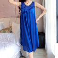Female Nightgown Eye-catching y Women Faux Silk Sleepwear.