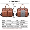 JEEP BULUO Briefcase Bags For Men Business Fashion Office Work Handbags Famous Brand New Design Men's Briefcase 13.5' Laptop Bag. 