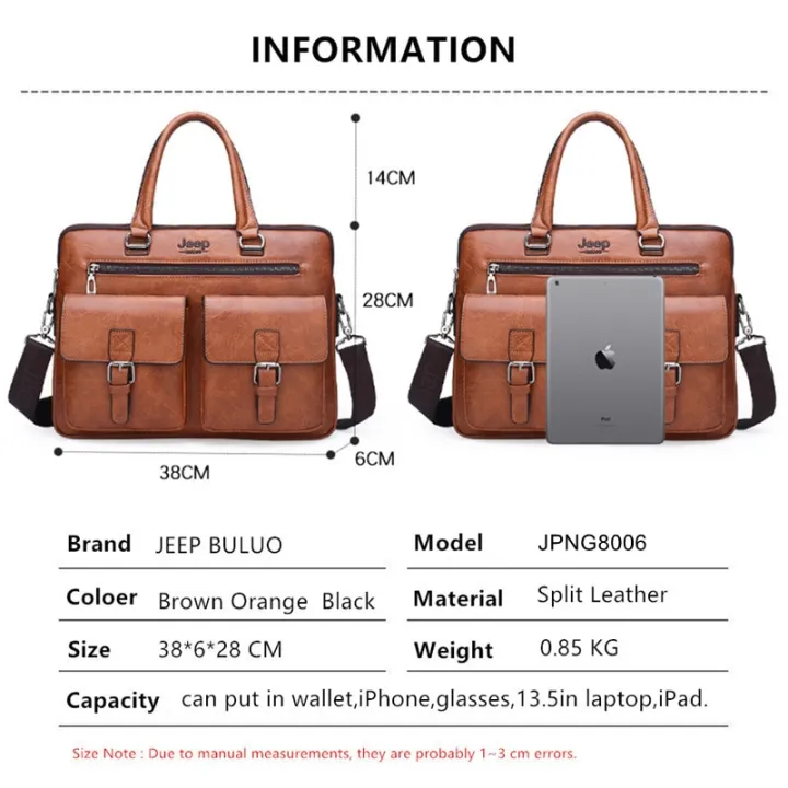 JEEP%20BULUO%20Briefcase%20Bags%20For%20Men%20Business%20Fashion%20Office%20Work%20Handbags%20Famous%20Brand%20New%20Design%20Men's%20Briefcase%2013.5'%20Laptop%20Bag%20-%20Image%204