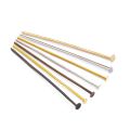 200pcs/bag 20 25 30 40 50 60 70 mm "T" Shape Flat Head Pins Gold/Copper/Rhodium Headpins For Jewelry Making Findings DIY Supplies. 