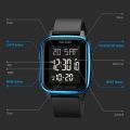 SKMEI 1858 Square Waterproof Calendar Countdown Electronic Digital Dual Display LED Luminous Watch.