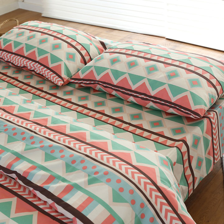 100% Cotton Printed Sheet Beautiful Patterns Crisp Comfortable Bedding All-Season Bed Sheet Quilt Cover Pillowcase 1piece