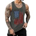 Mens Fitness Gyms Tank Top Us Independence Day Prints Men Sleeveless Shirt Male Breathable Sportswear Vest Gyms Running Vest New. 