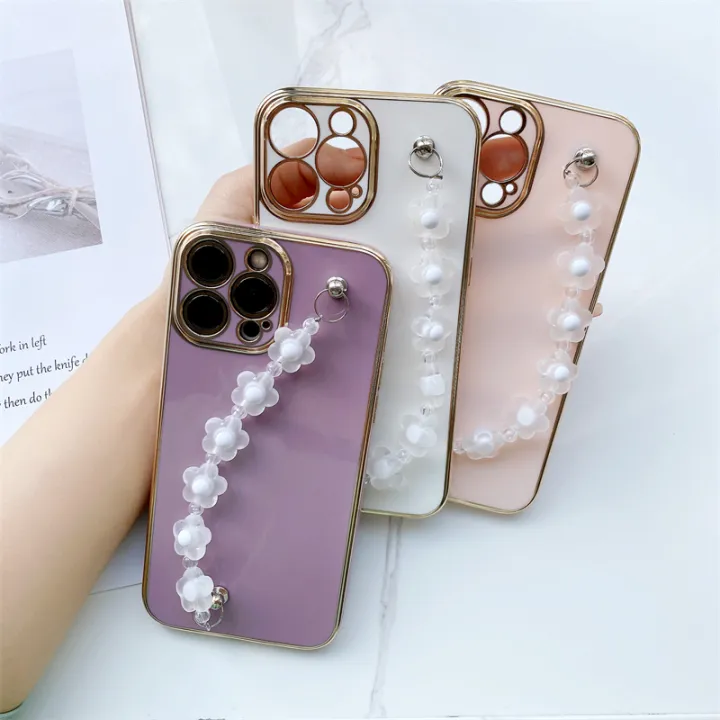 Jizetin%20for%20Vivo%20Y19%20Back%20Cover%20With%20White%20Flowers%20Chain%20Wristband%20Luxury%20Plating%20Fashion%20Bracelet%20Phone%20Cases%20-%20Image%209