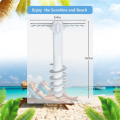 2 Pcs Beach Umbrella Umbrella Base with 5-Spiral Screw , Beach Essentials Umbrella Holder. 