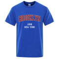 Brooklyn 1898 New York City Letter Prints T Shirt Men Creativity Tee Clothes T-Shirts Loose Summer Tshirt Cotton Breathable Tops. 