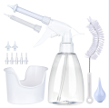 500/300ml Ear Cleaner Kit for Adults Kids Spiral Ear Wax Remover Plastic Water Irrigation Bottle Ear Care Washing Safety Squeeze. 