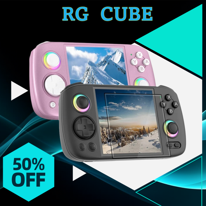 Anbernic Rg Cube Handheld Game Console 3.95'' Ips Touch Screen Rgb Lighting Effect Rgcube Streaming Retro Video Player Android13