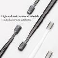 10PC Bamboo Charcoal Brush Silk Soft Bristle Toothbrushes, Black and White MEN'S AND WOMEN'S Adult Toothbrushes, Family Set.
