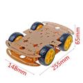 4 wheel robotic chassis for Arduino robotics and stem projects. 