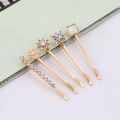 Gold Metal Women Vintage Fashion Girls Pentagram Hair Hairpins Hairgrips. 