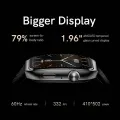 QCY GS2 Smart Watch 1.96 inch Amoled 60Hz High Resolution Display Bluetooth Calling IPX8 Waterproof 24 Hours Heart Rate Monitor SPO2 Sensor 100+ Sports Modes Smartwatch for Men and Women. 