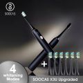 SOOCAS New Upgraded X3U Sonic Electric Toothbrush Soocare Ultrasonic Automatic Fast chargeable Adult With 7 Tooth Brush Heads. 